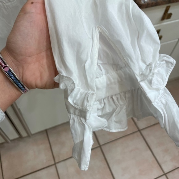 Adam Lippes White Open Work Blouse Size L - Picture 6 of 10